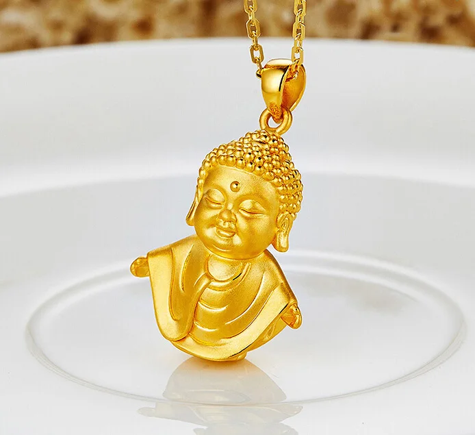 New Pure 999 24k Yellow Gold 3d Buddha 