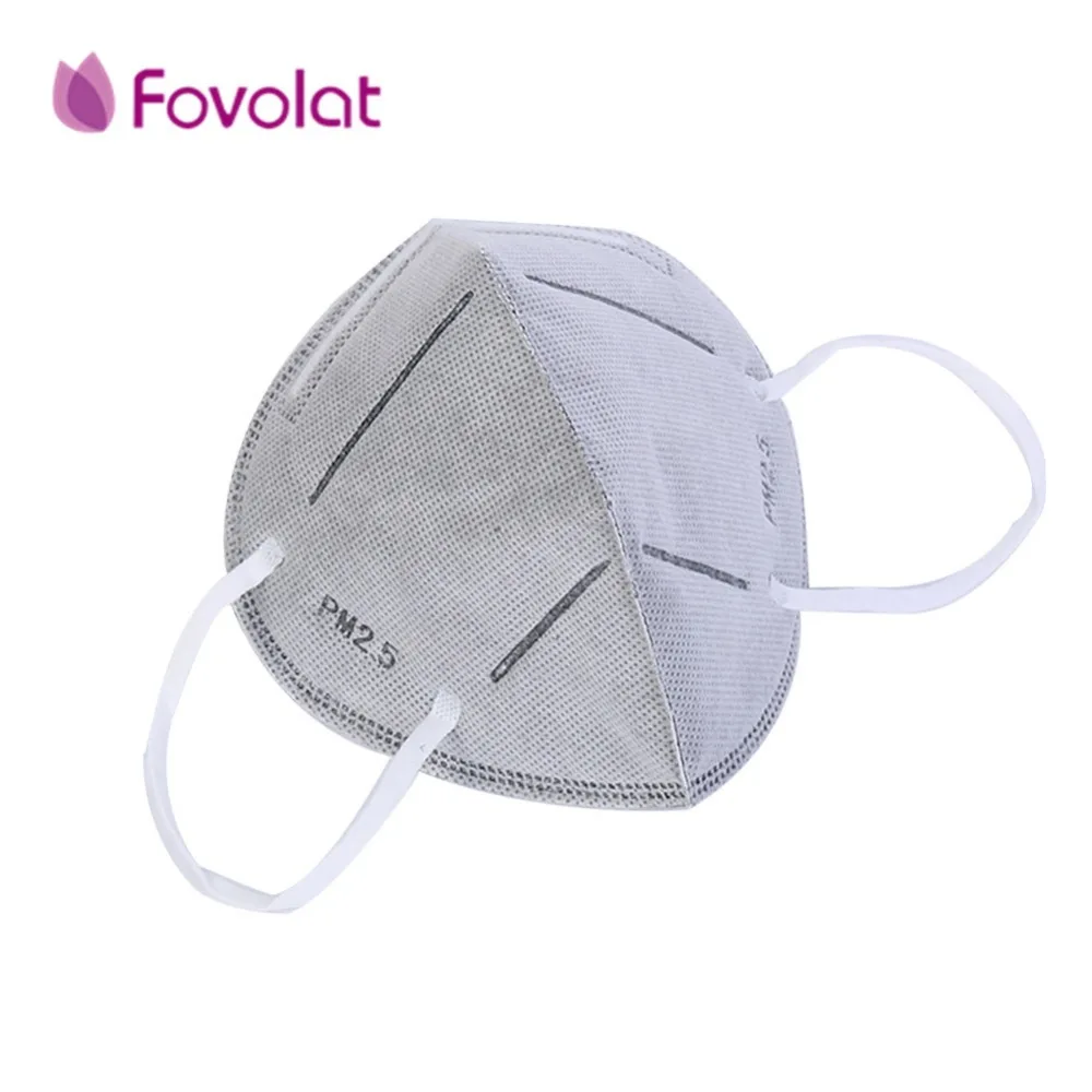 

10PCS Active Carbon PM2.5 Disposable Face Mask Folding Anti-smog Anti-dust Anti-odor Windproof Ear-hook Labour Protection Masks