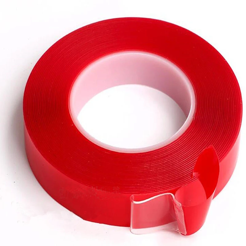 

Free Shipping Red High Strength Acrylic Gel Adhesive Double Sided Tape/ Adhesive Tape Sticker 2.0*20m