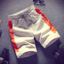 Новые мужские пляжные брюки модные дикие цвета летние тренды 5 очков спортивные пять брюки мужские повседневные брюки тонкие