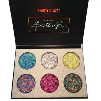 

6 Color Waterproof Long Lasting Eye Shadow Glitter Shimmer Matte Diamond Eyeshadow Palette Makeup Cosmetic Beauty Glazed