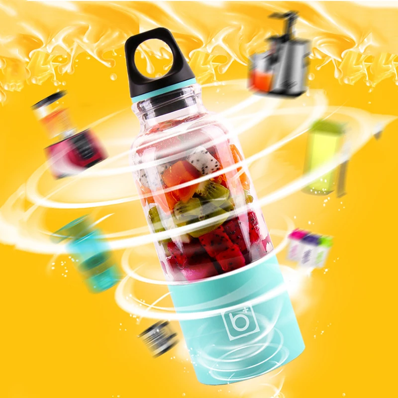 500ml Portable Juicer Cup USB Rechargeable Electric Automatic Bingo Vegetables Fruit Juice Tools Maker Cup Blender Mixer Bottl