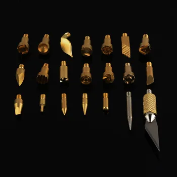 

22pcs Electric Soldering Irons Wood Burning Pen Tips Stencil Soldering Iron Tip For Pyrography Woodworking Carving Tool