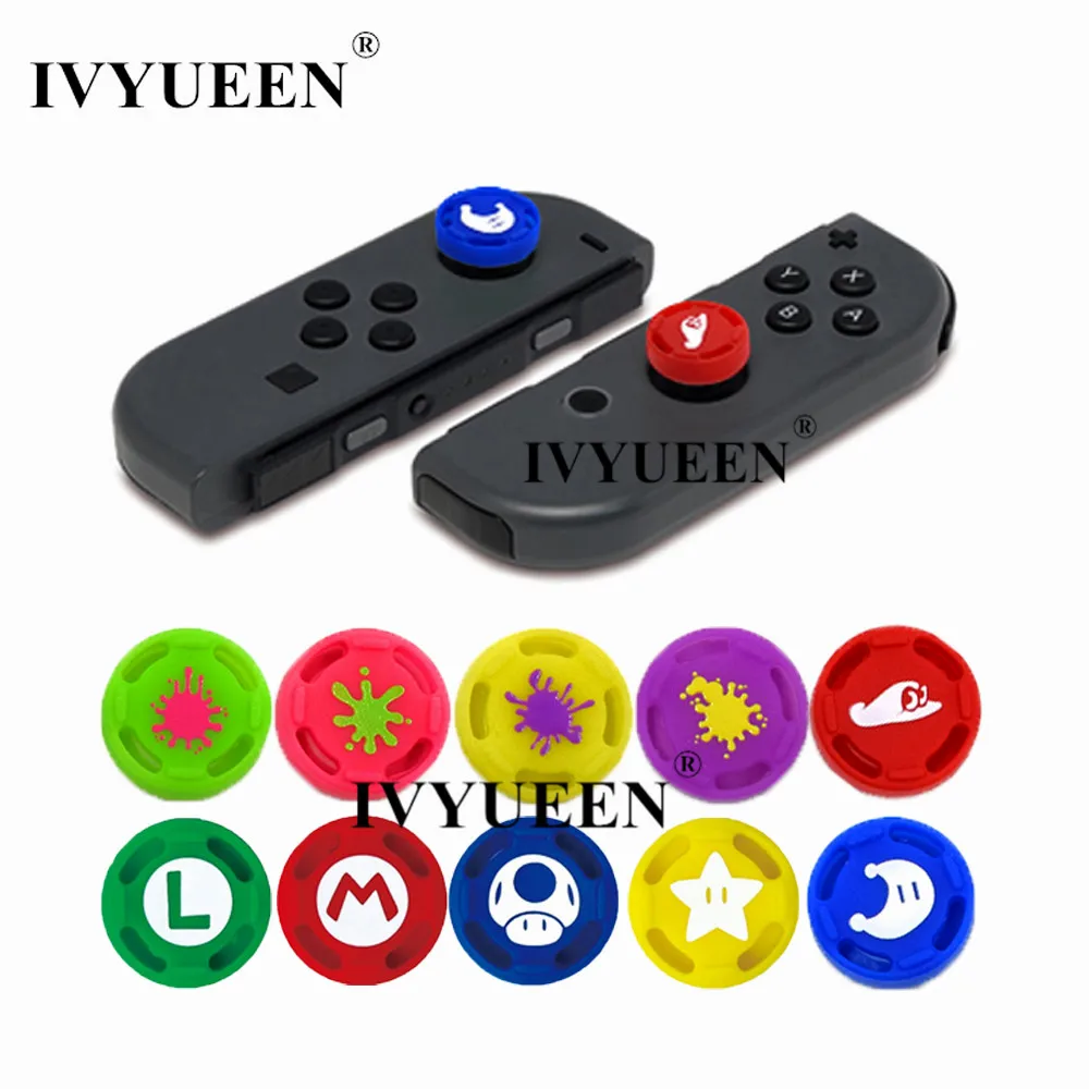 IVYUEEN 2 pcs for Joy Con Silicone Joystick Thumb Stick Grip Cover Case Analog Caps for Nintend Switch NS Joy-Con Controller IVYUEEN 2 pcs for Joy Con Silicone Joystick Thumb Stick Grip Cover Case Analog Caps for Nintend Switch NS Joy-Con Controller