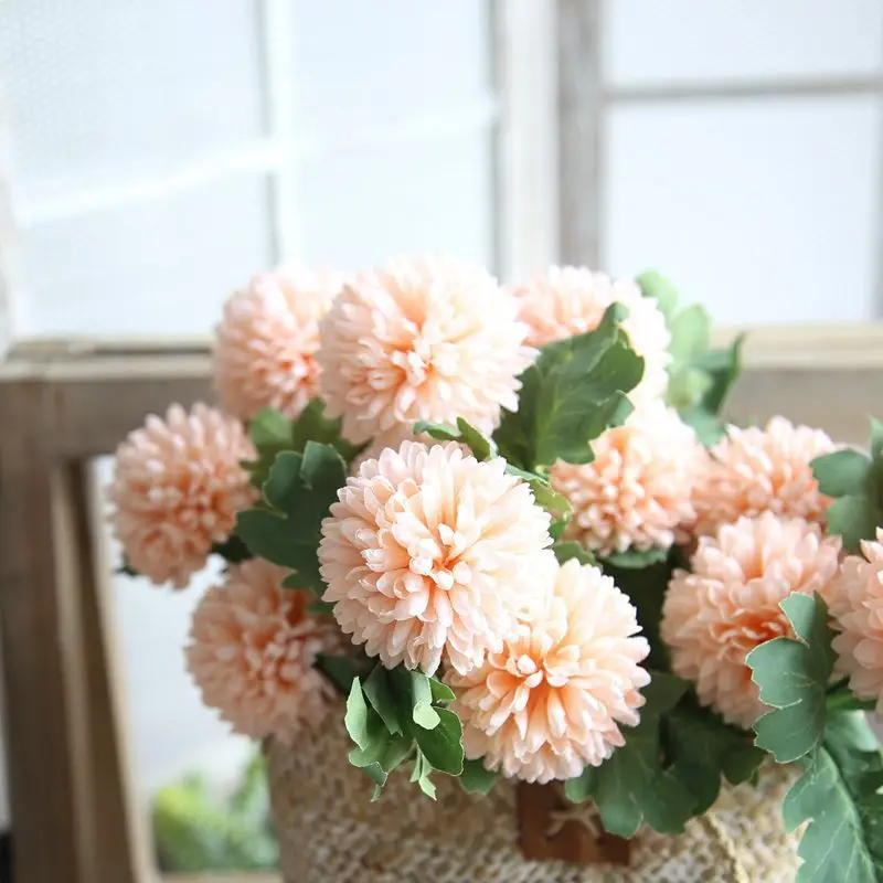 

2 Heads Artificial Silk Dandelion Hyacinth Home Wedding Party Festival Garden Decoration