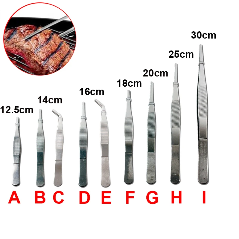 1 шт. мульти-popuse Пинцет из нержавеющей стали Высокоточный бытовой медицинский удлиняющий длинный электронный Пинцет для ремонта пищевых продуктов