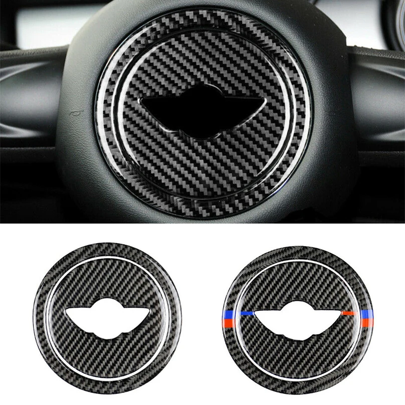 

Carbon Fiber Steering Wheel Stickers Cover Trim for Mini Cooper Clubman R55 R56 Countryman R60 Paceman R61 Accessories