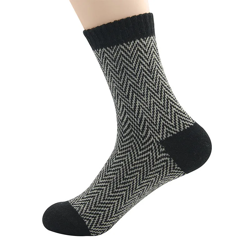 AZUE/5 пар однотонных зимних носков дышащие плотные шерстяные носки Теплые повседневные носки унисекс