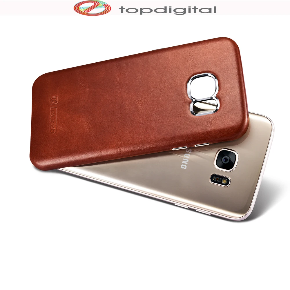imágenes para Icarer Funda de Cuero Retro Genuino para la Galaxia S7 S7 edge Volver Funda Estuche de Aluminio de Cuero de Las Mujeres de Los Hombres imágenes para Icarer Funda de Cuero Retro Genuino para la Galaxia S7 S7 edge Volver Funda Estuche de Aluminio de Cuero de Las Mujeres de Los Hombres