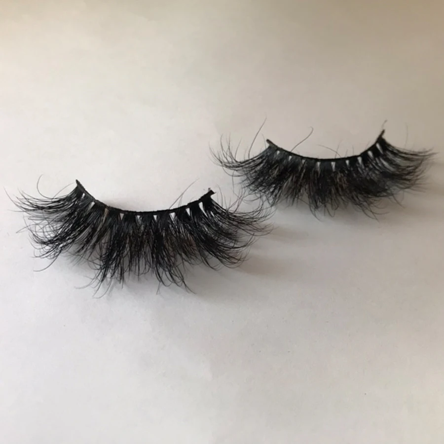 Lanflower 20mm Mink Eyelashes Thick 3D Mink Lashes Wispy Lashes For