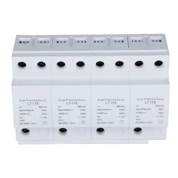 

4P 385VAC House Surge Protector Arrester Device for Lightning Protection New