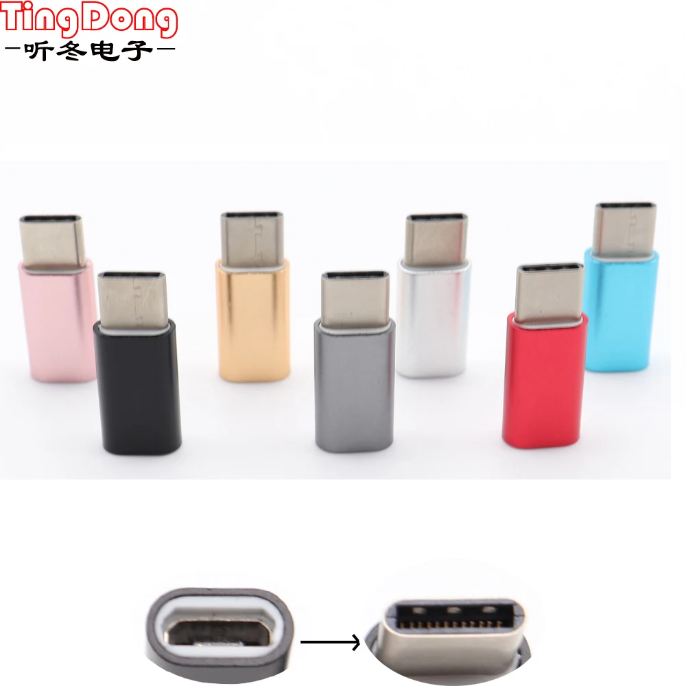 2 шт. для iPhone к Micro USB/type-C адаптер зарядного устройства женский штепсельный преобразователь, адаптер для iPhone 6 6s 7 8 Plus X 10 для iPad