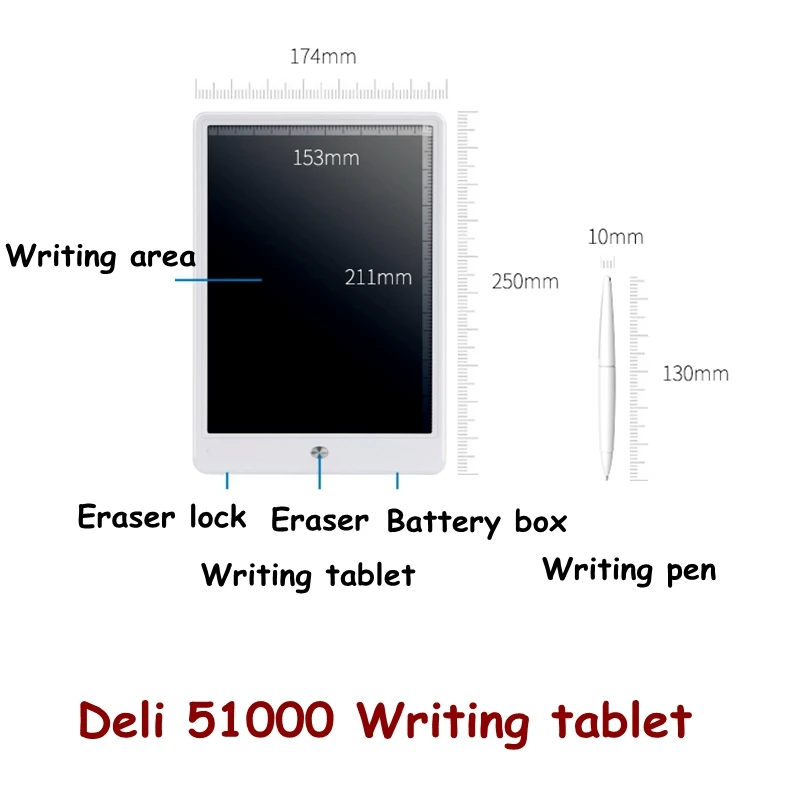 Deli 10," ЖК-электронная доска для рукописного ввода, детская ручная роспись, граффити, электронная доска для рукописного письма