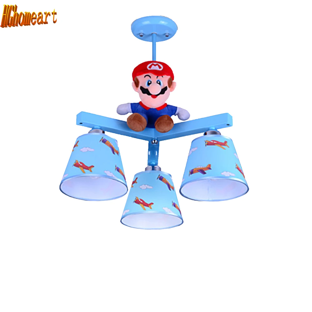 

HGhomeart 3 Head Luminarias Kids Room Led Chandeliers for The Bedroom 110-220V E27 Wrought Iron Chandelier Lamp Home Lighting