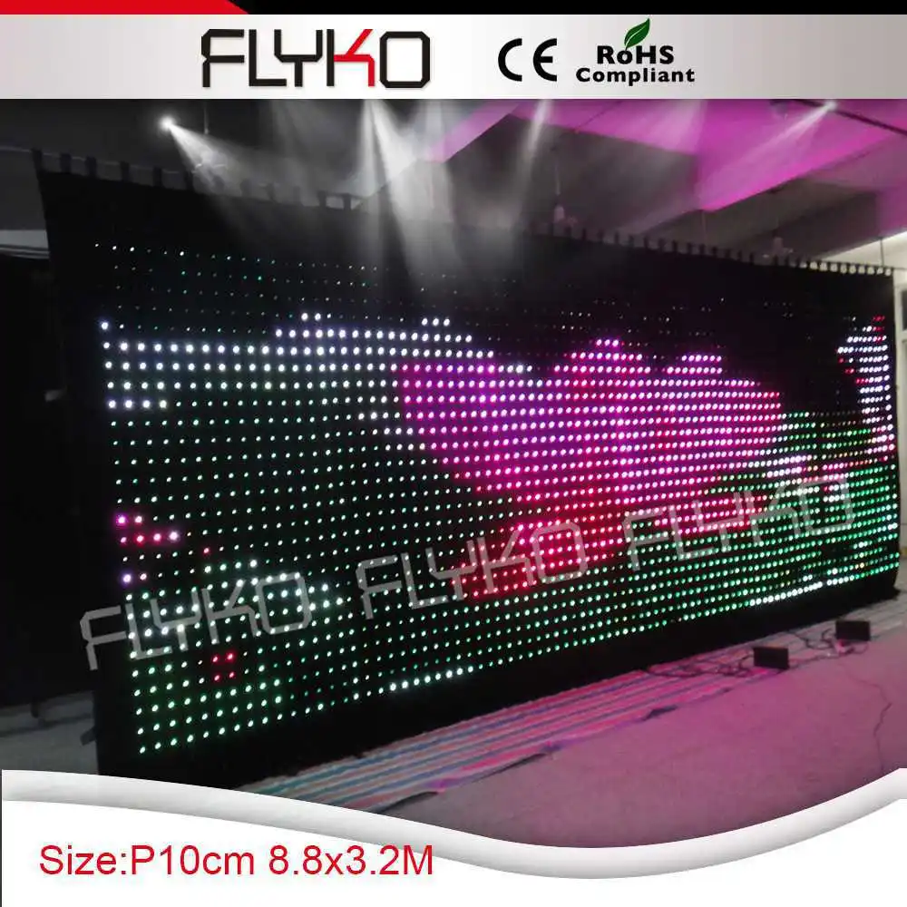 P100mm Горячая интерьер светодиодный свадебный фон дисплей красивое изображение