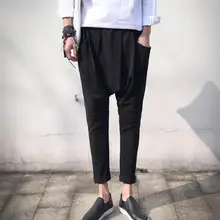 Мужская одежда большего размера,, мужские девять минут брюк, Гарун брюки со стрелкой, Индивидуальные брюки для ночного клуба/m-xxl