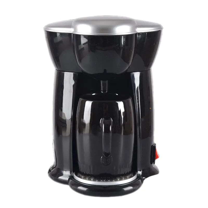 Американская кофеварка автоматическая мини Хо использовать держать капельного типа кофе машина для приготовления чая двойного использования - Цвет: Black 220V