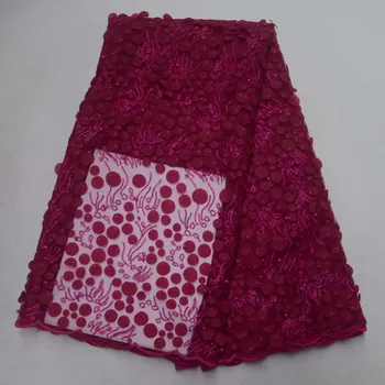 

Pink Sequin French Lace Fabric Swiss Voile African Lace Fabric 2019 3D Sequin African Tulle Lace Sequin Embroidery Fabrics