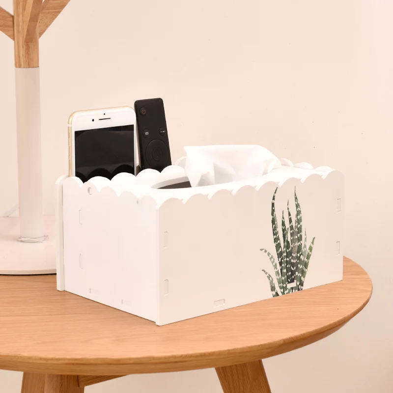 CFen A's Green Plant Home kitchen PVC-wood тканевая коробка DIY плотная салфетка держатель Чехол с пультом дистанционного управления Контейнер тканевый чехол 1 шт
