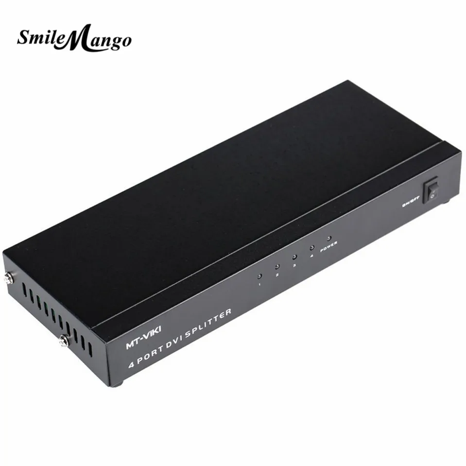 SmileMango DV4H 4 Port DVI Splitter Distributor Video Sharing 1 input to 4 output multiple LCD monitor Synch Display MT-DV4H SmileMango DV4H 4 Port DVI Splitter Distributor Video Sharing 1 input to 4 output multiple LCD monitor Synch Display MT-DV4H