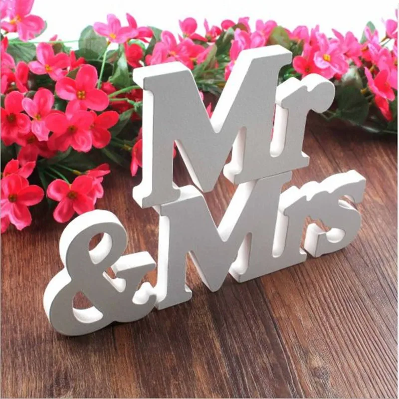 

PVC MR & MRS Wedding Sign Wedding Table Numbers Letters Elegant Sweetheart and Reception Top Table Sign Wedding Decoration