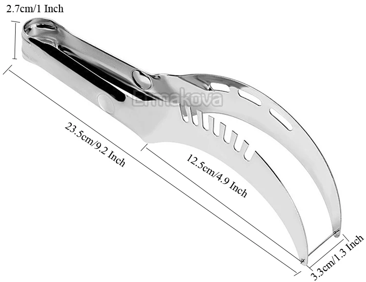 ERMAKOVA арбуз слайсер из нержавеющей стали Corer арбуз сервер Резак Фрукты слайсер Дыня Tong нож