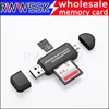 Lecteur de carte multifonction 3 en 1, USB 2.0, TF, SD, SDHC, SDXC, Micro USB, OTG, adaptateur pour téléphone Android, tablette, PC ► Photo 1/5