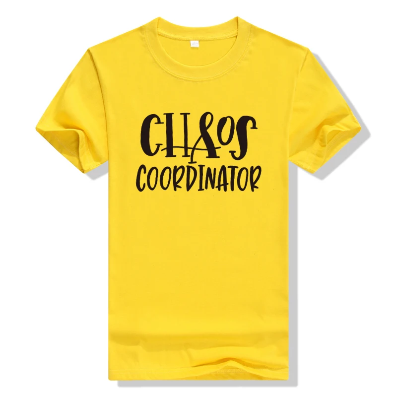 

Chaos coordinator mom shirt Casual Life mom T-Shirt teacher Unisex Girl Gift Style Clothing Tee Trendy White Tops shirts