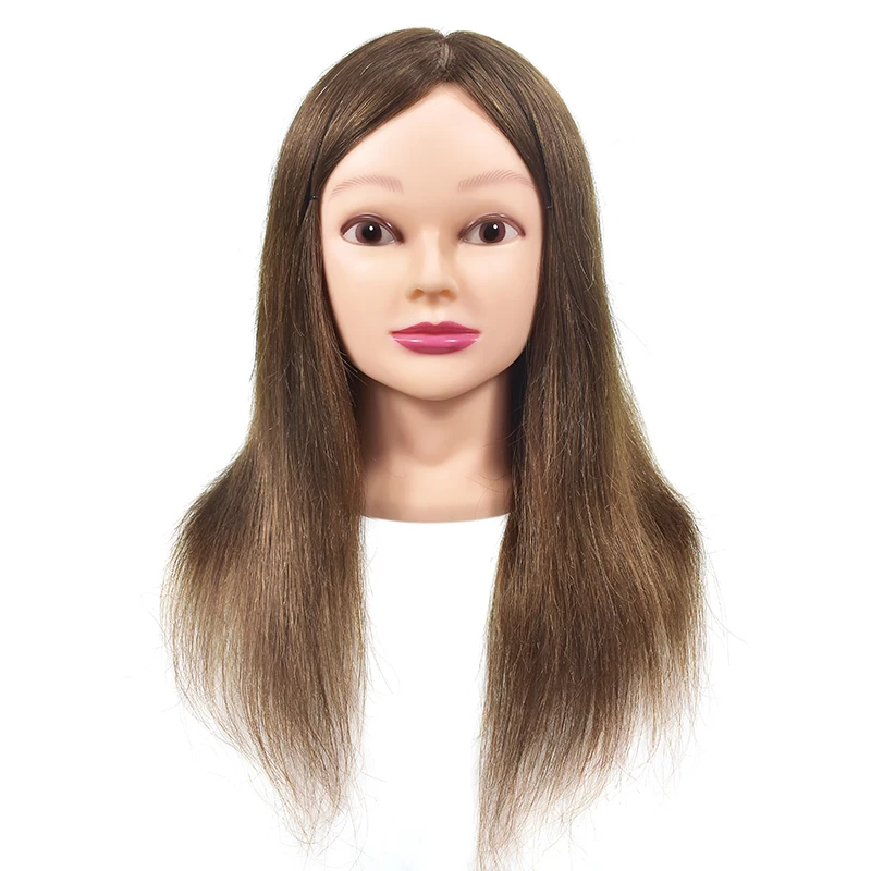 

100% Human Hair Mannequin Head Hairdressing Hair Training Head Mannequin Hair Natural Hairdresser Mannequin Head With Human Hair