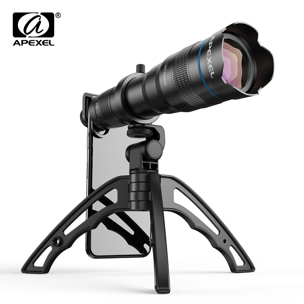 APEXEL HD 36x آلة تكبير تليفوتوغرافي عدسة أحادي + selfie ترايبود ل فون سامسونج الهواتف الذكية الأخرى السفر الصيد المشي الرياضية
