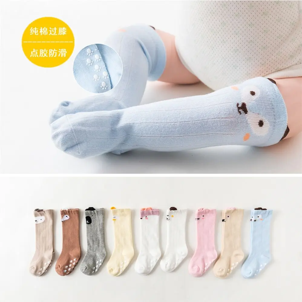 

Fox Animal Print Baby Knee High Socks Anti Slip Newborn Long Sock for Summer Infant Mesh Tiny Cottons 2019 High Quality Spring