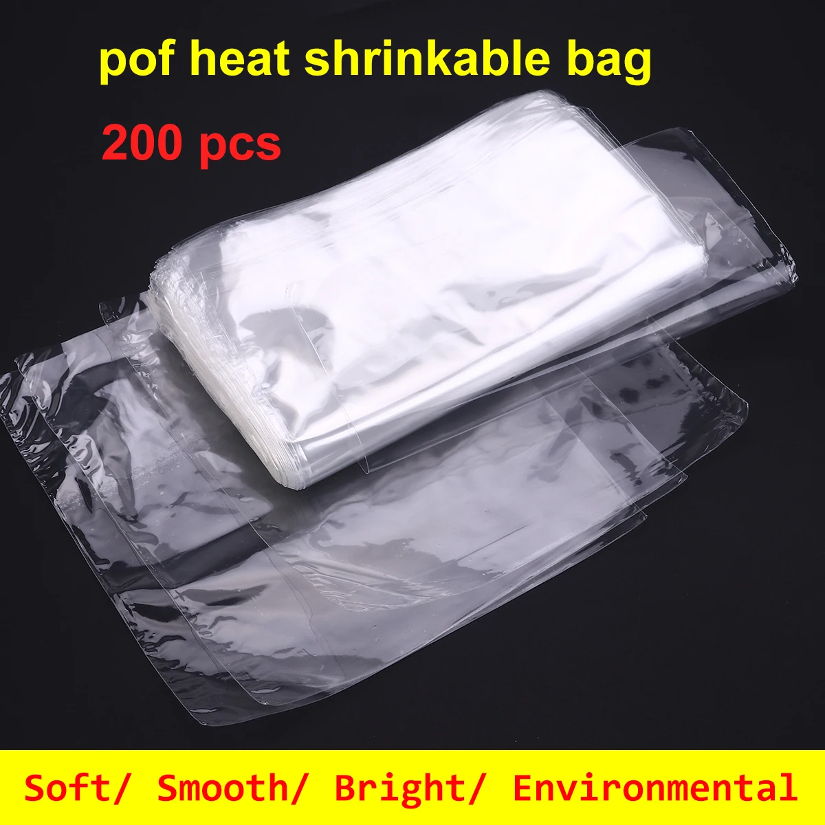 200 шт 6X6 дюймов водонепроницаемые POF термоусадочные пакеты для мыльных бомб и самодельных поделок мягкая прозрачная упаковка из термоусадочной пленки, для косметики
