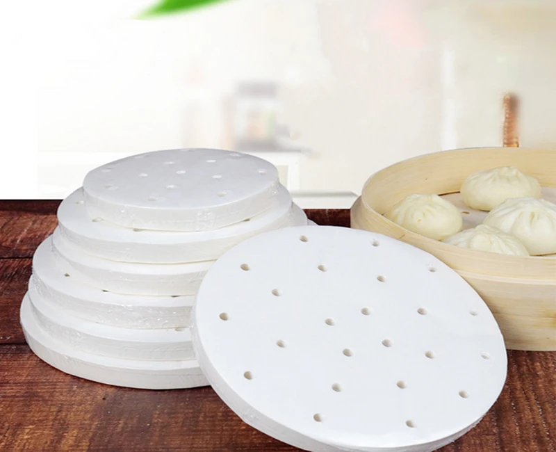 4000pcs The new Bamboo steamer steaming paper silicone release paper 16 size vegetables dim sum
