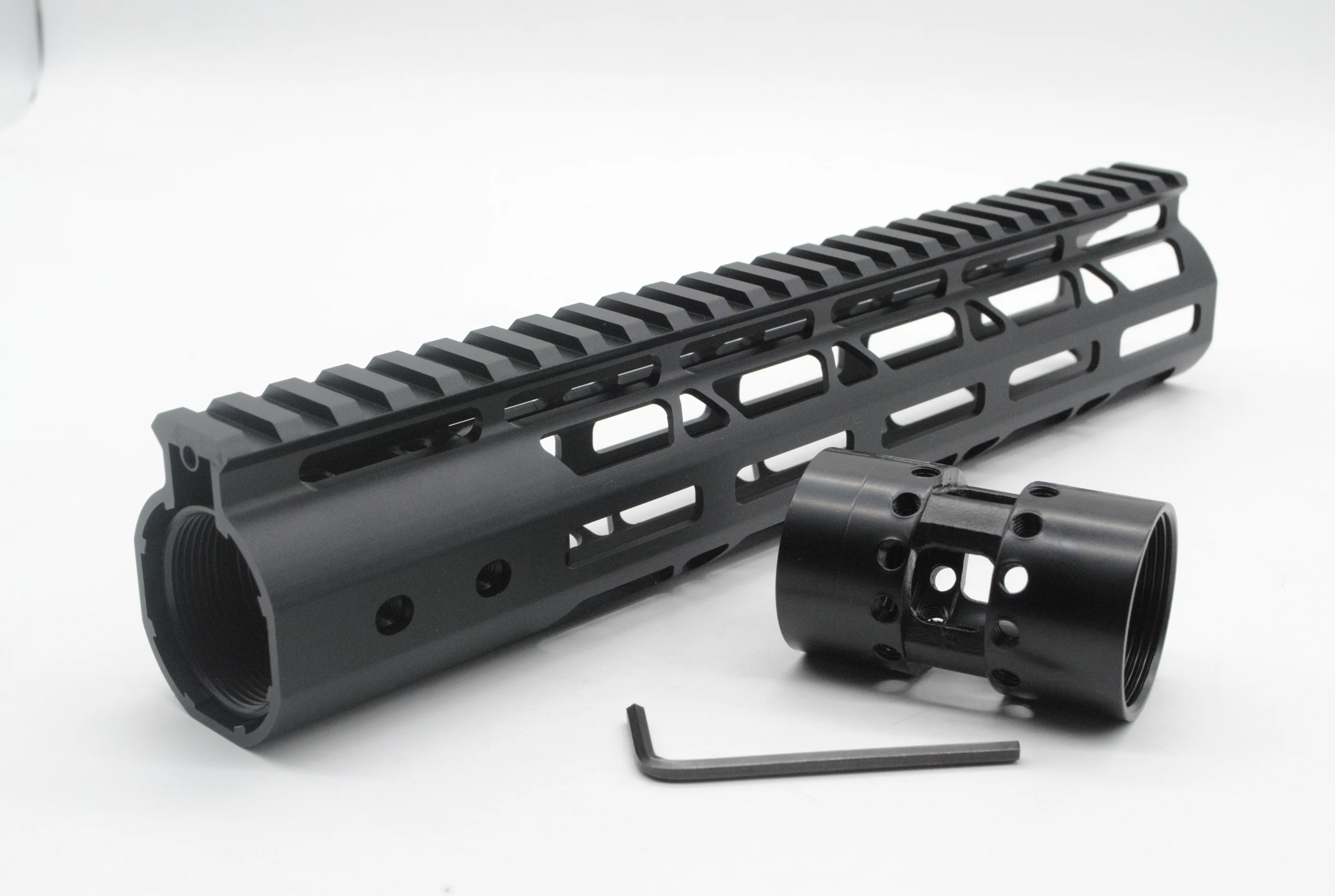 Aplus 10'' inch Free Float Handguard Rail M-lok / Keymod Style Mount System Fit.223/5.56 AR-15_Black/Red/Tan Color