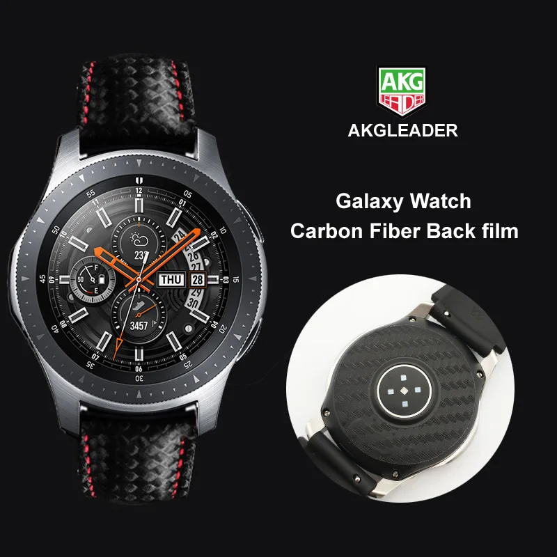 

2PCS Watch film for Samsung Galaxy Watch 46mm Gear S3 Classic Carbon Fiber Back Screen Protector Nice With Your Watch band strap