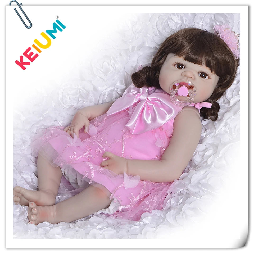 

Vivid Full Silicone Vinyl Princess Boneca Reborn Menina Dolls So Truly 23'' Realistic Reborn Dolls Babies 57 cm Girl Playmates