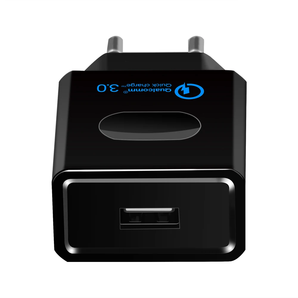 Быстрая зарядка 3,0 USB зарядник Быстрая зарядка QC3.0 зарядка с usb-кабелем Портативный ЕС мобильный телефон зарядное устройство адаптер для Iphone