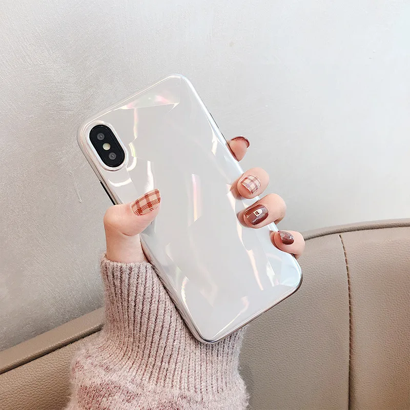 Роскошный чехол с геометрическим узором и стразами для iPhone X 10 XR XS MAX 7 8 6s 6 Plus