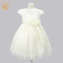flower girls dress wedding pageant solid first communion long dresses for girls bridesmaid clothes