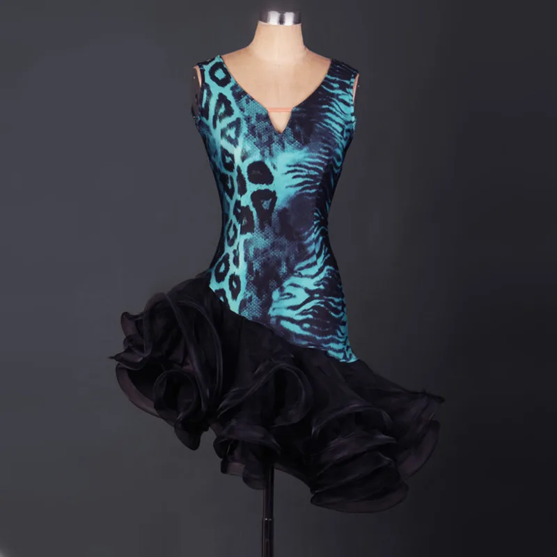 leopard latin ballroom dress modern font b dance b font costume samba latin font b dance