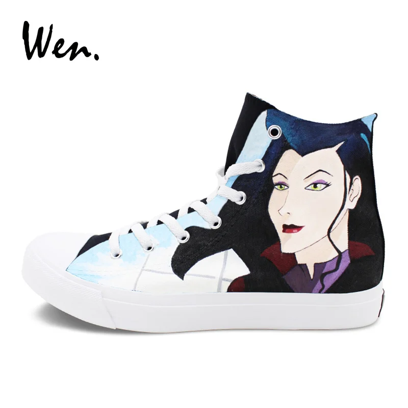 

Wen Anime Hand Painted Shoes Men Womens Flat Design Avatar The Last Airbender The Legend of Korra High Top Canvas Sneakers