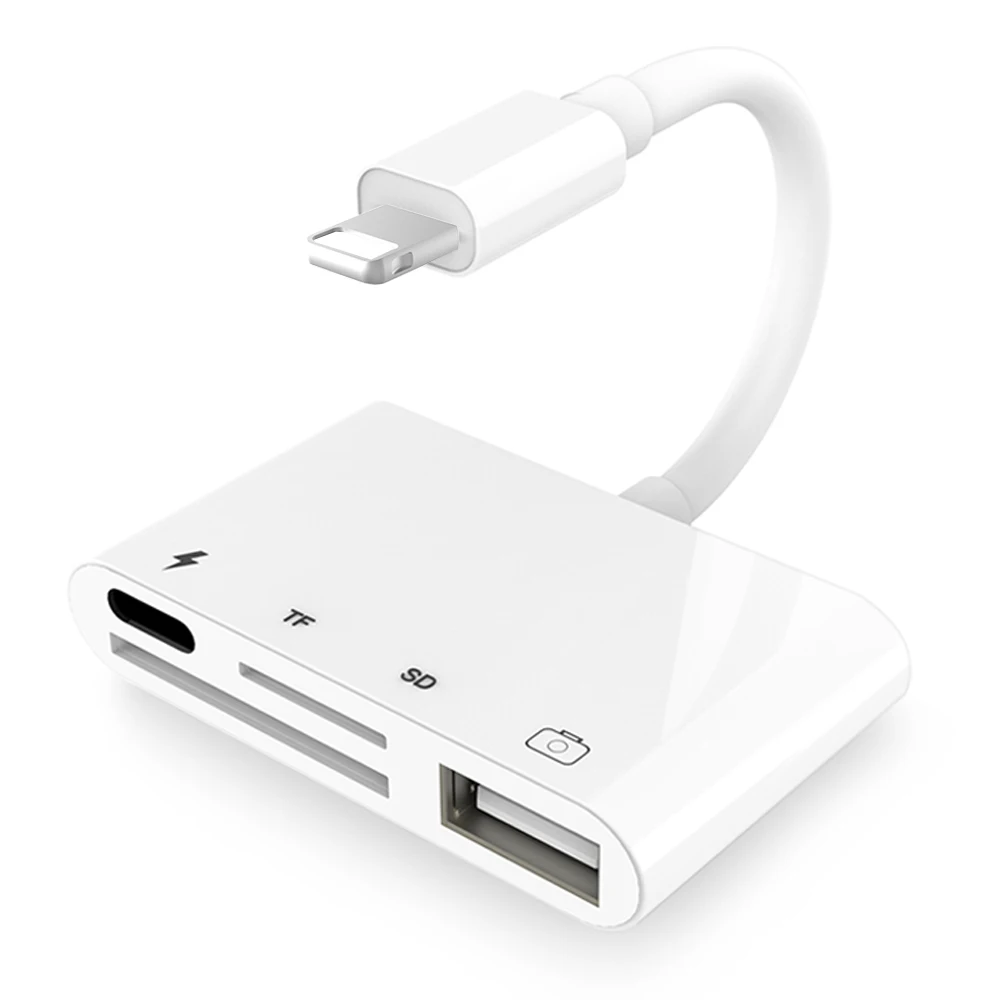 4 in 1 OTG for Lightning to USB 3 Camera Reader with SD TF Digital Card