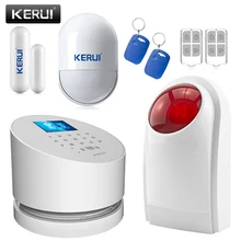 Nuevo kerui gran w2 wifi gsm seguridad en el hogar sistemas de alarma con pantalla LCD TFT en Color de menú de interfaz de USUARIO IP Cámara Flash Inalámbrico Sirena