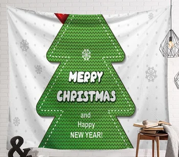 

CAMMITEVER Snow Man Christmas Tree Tapestry XMAS Art Home Wall Hanging Tapestry Wall Decoration