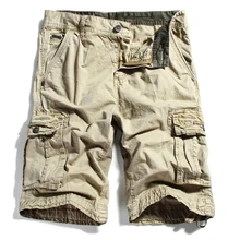 Прямая, летние модные мужские армейские бриджи, бермуды Свободный Повседневный хлопковый шорты милитари 29-40 JPDK21