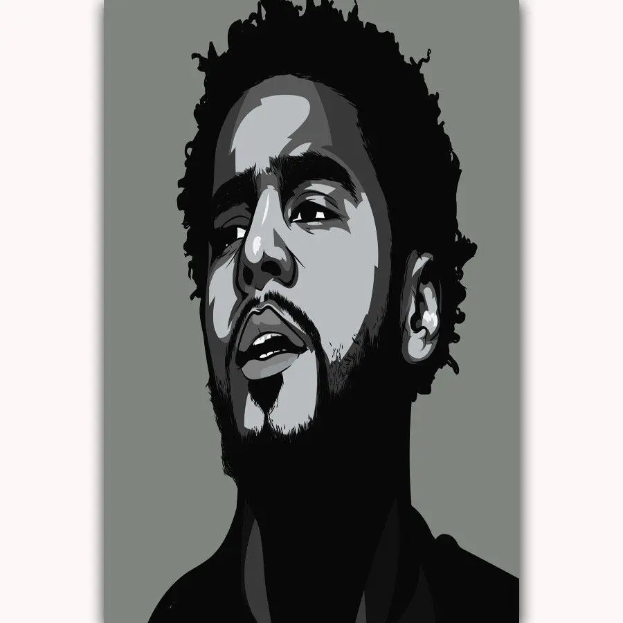 Hot New J Cole Hip Hop Artist Forest Hills-Silk Art Poster Wall Sicker Decoration Gift
