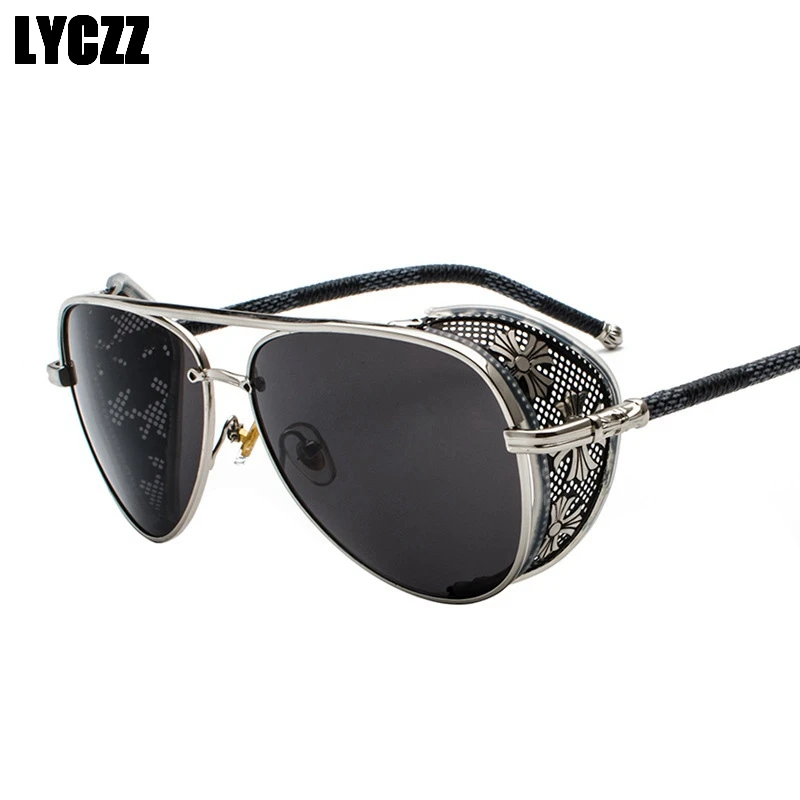 

LYCZZ Handmade Version of Sunglasses Men and Women Personality Punk Shields Eyewear Coating Eyeglasses for Driver Sunglasses