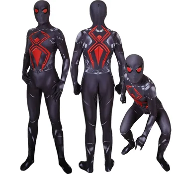 

Adult Kids PS4 Spider Man Dark Suit Cosplay Costume Zentai Spiderman Superhero Bodysuit Suit Jumpsuits Hot Sale