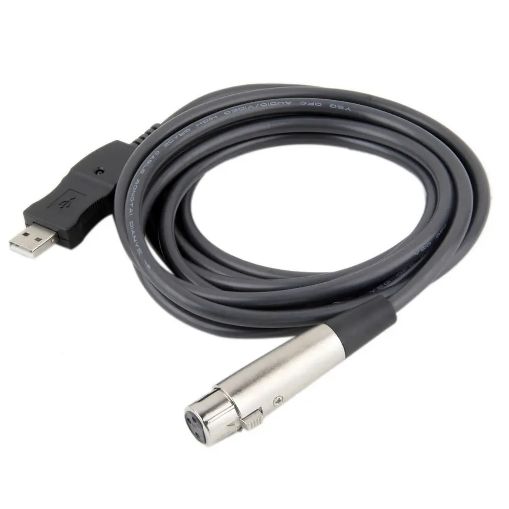 2 шт. USB Мужской Женский 3 м 9FT черный кабель шнура адаптера микрофона Link Новинка 2015