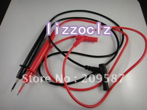 

2pcs Multimeter right angle Banana plug to Test Hook Clip probe cable